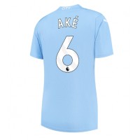 Manchester City Nathan Ake #6 Hjemmebanetrøje Dame 2023-24 Kortærmet